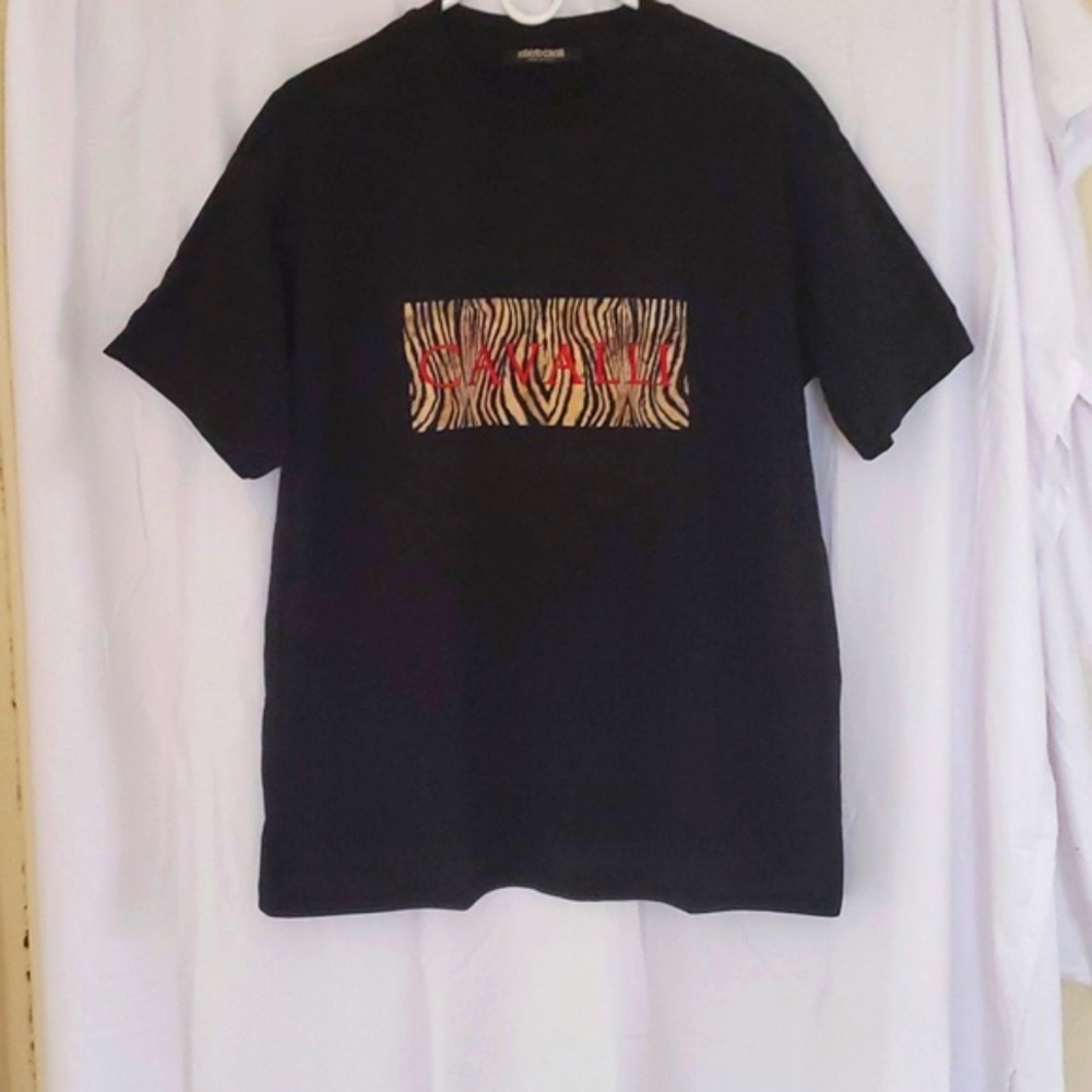 Roberto Cavalli Freedom Print Graphic T Shirt